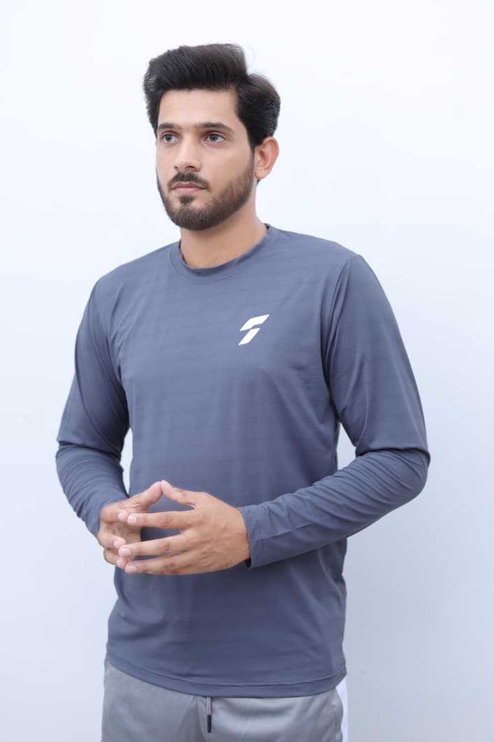 Saair Apex Long Sleeve Performance Top – Grey