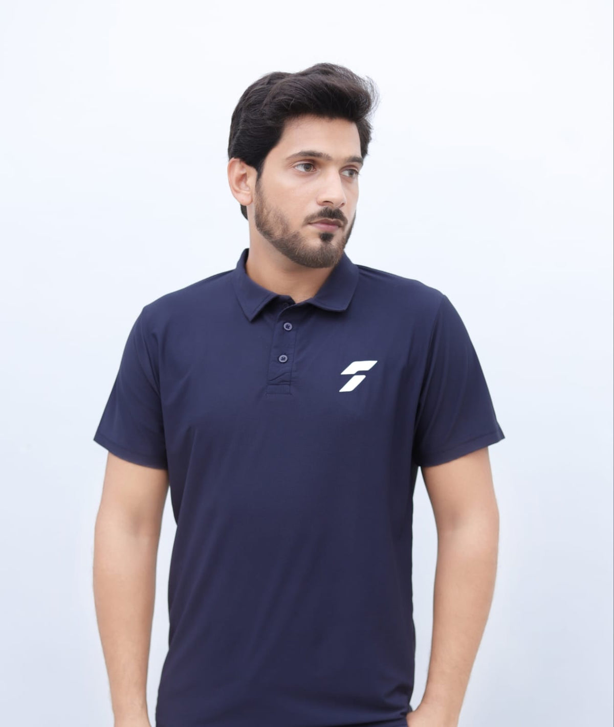 Saair Performance Mesh Polo Shirt - Navy