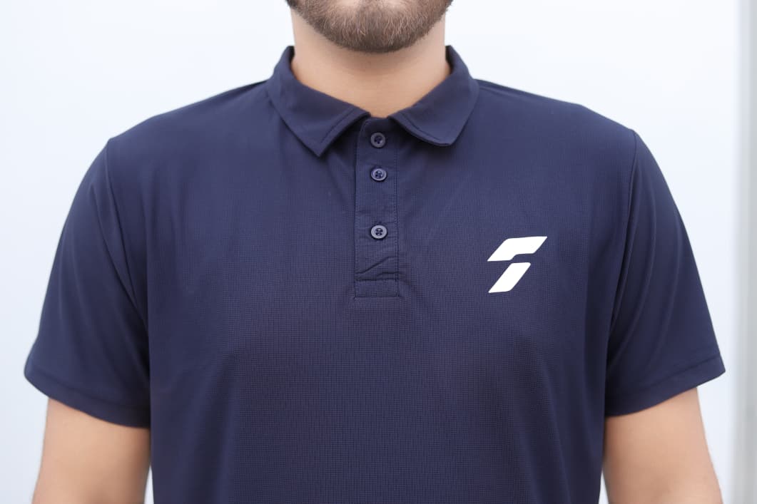 Saair Performance Mesh Polo Shirt - Navy