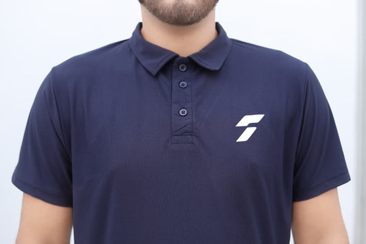 Saair Performance Mesh Polo Shirt - Navy