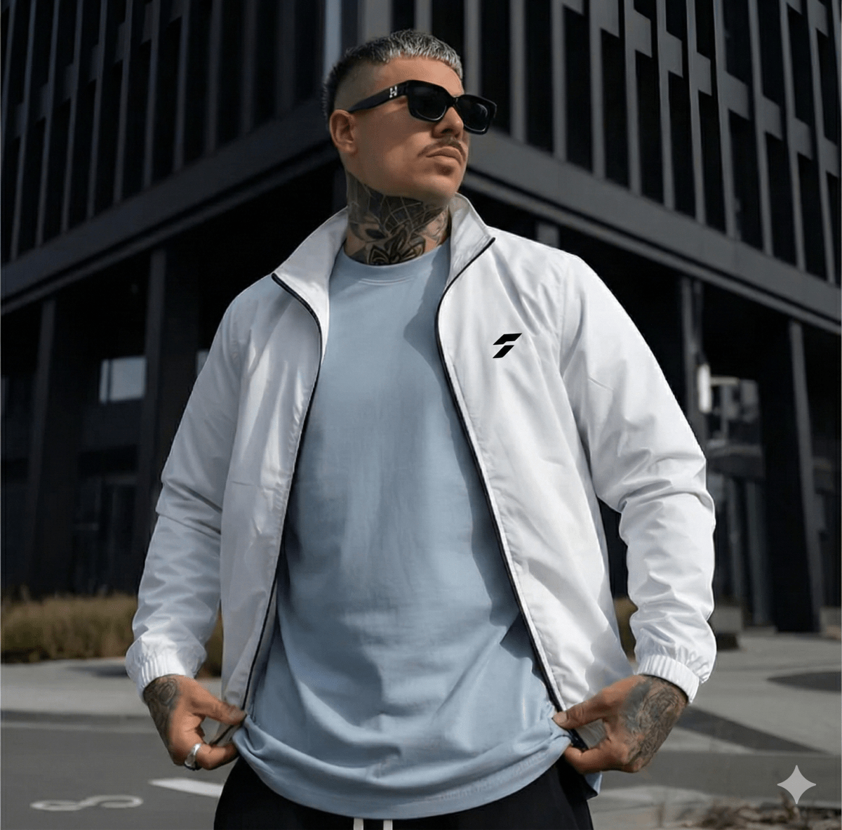 Saair Wind Breaker Jacket - White - saair